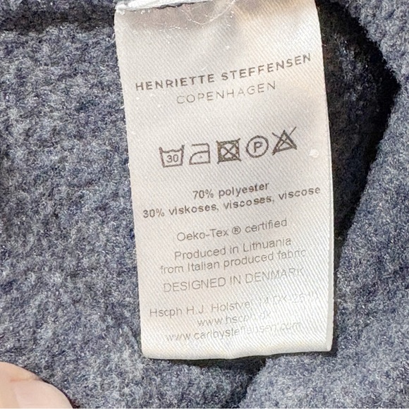 Henriette Steffensen Copenhagen Fleece Sweater Size Medium Gray Lagenlook Baggy - Picture 8 of 12